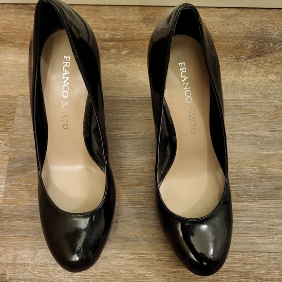 Franco Sarto Patent Leather  Heels  Balada Black Size 7 - Picture 2 of 9